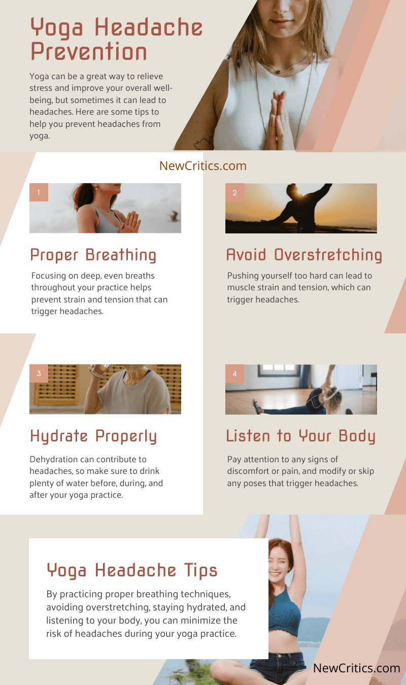 Prevent Headache from Yoga Infographic