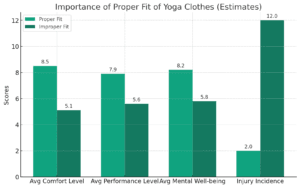 importance of proper fit of yoga clothes chart