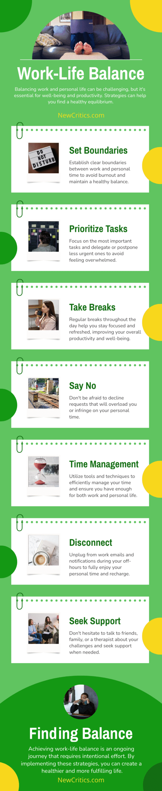 Work Life Balance Strategies Infographic