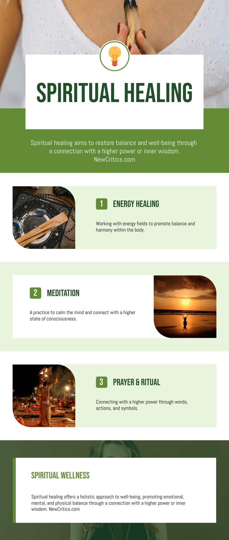 Spiritual healing Infographic