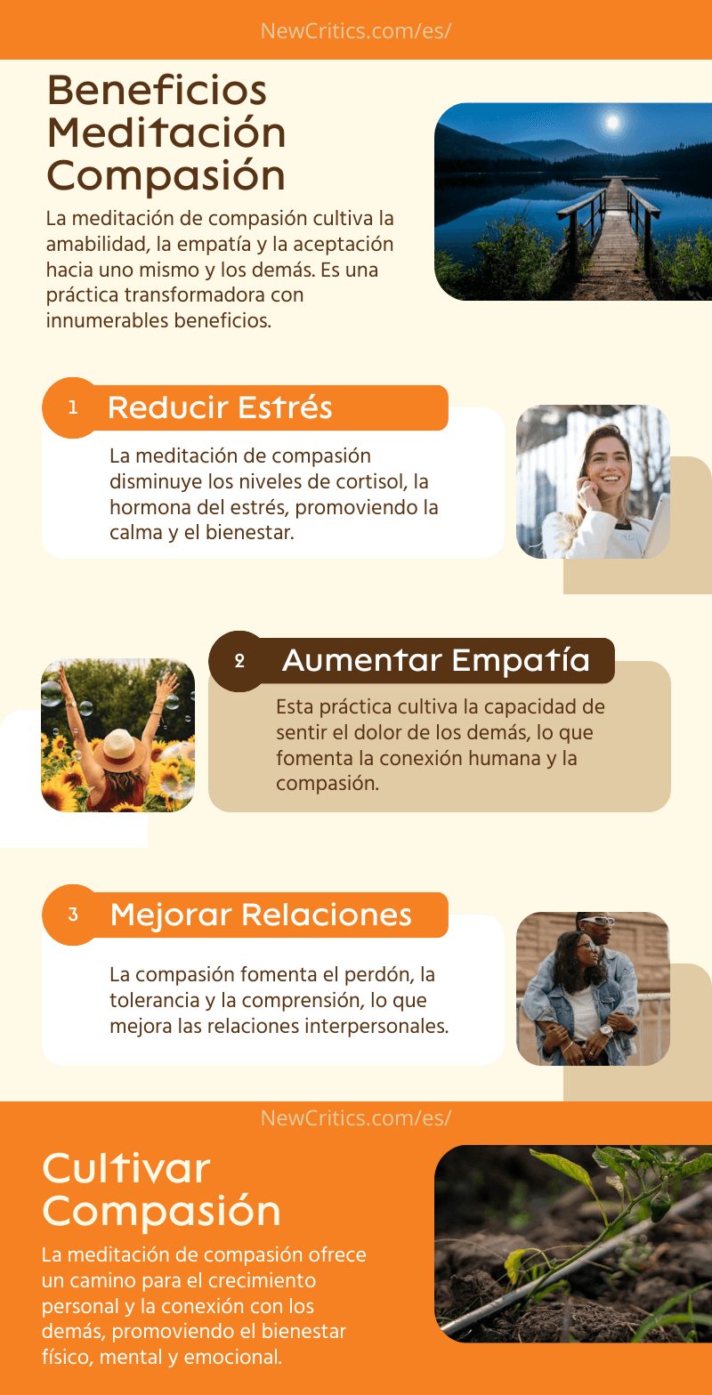 Compasión con la Meditación de Amor-Amabilidad Infografia