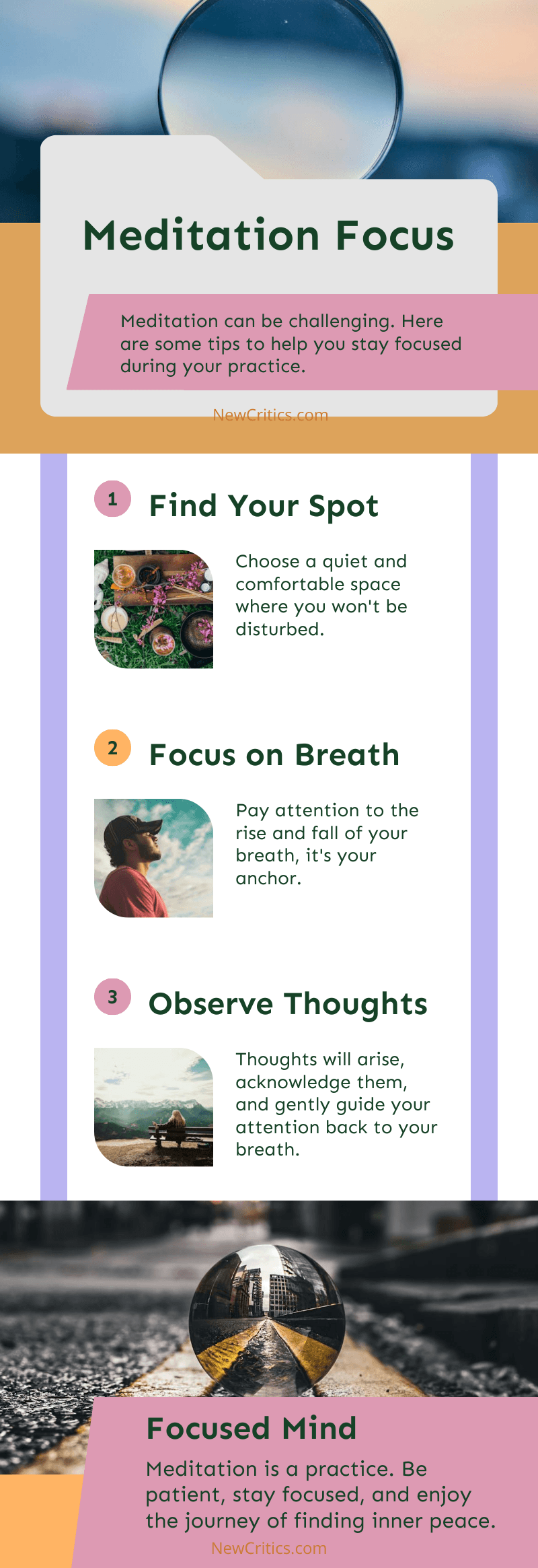 Tips Staying Focus Infographic