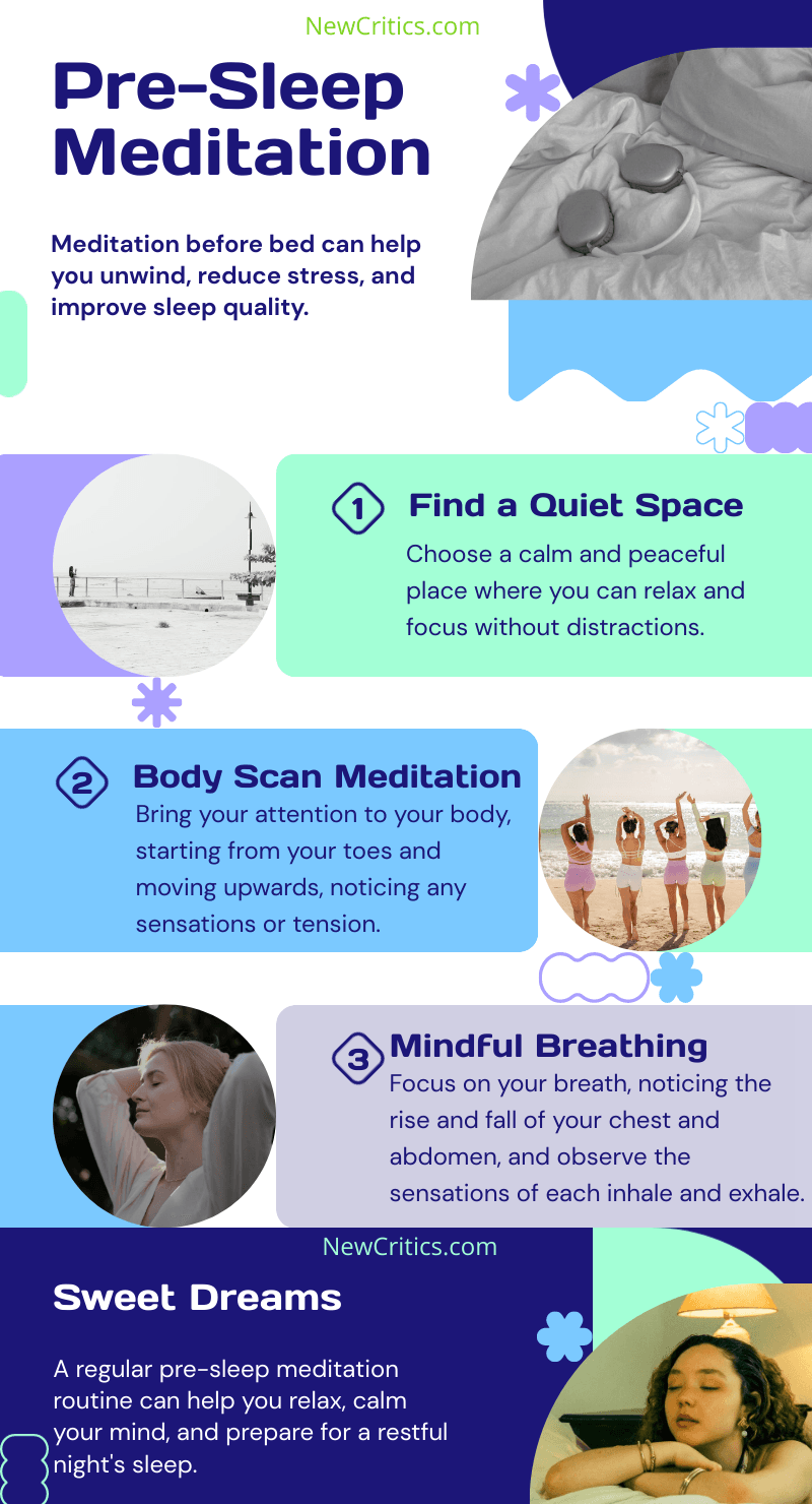 Pre Sleep Mediation Infographic
