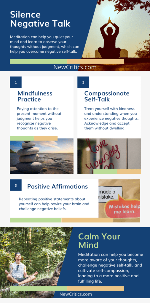 Silence Negative Talk Infographic