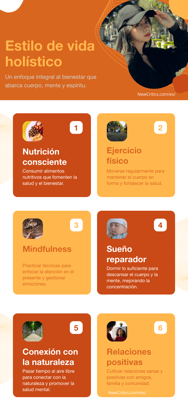 Estilo de vida holistico Infografia