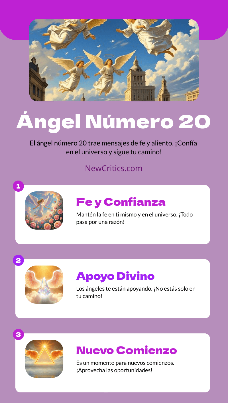 El Número Angelical 20 Infografia