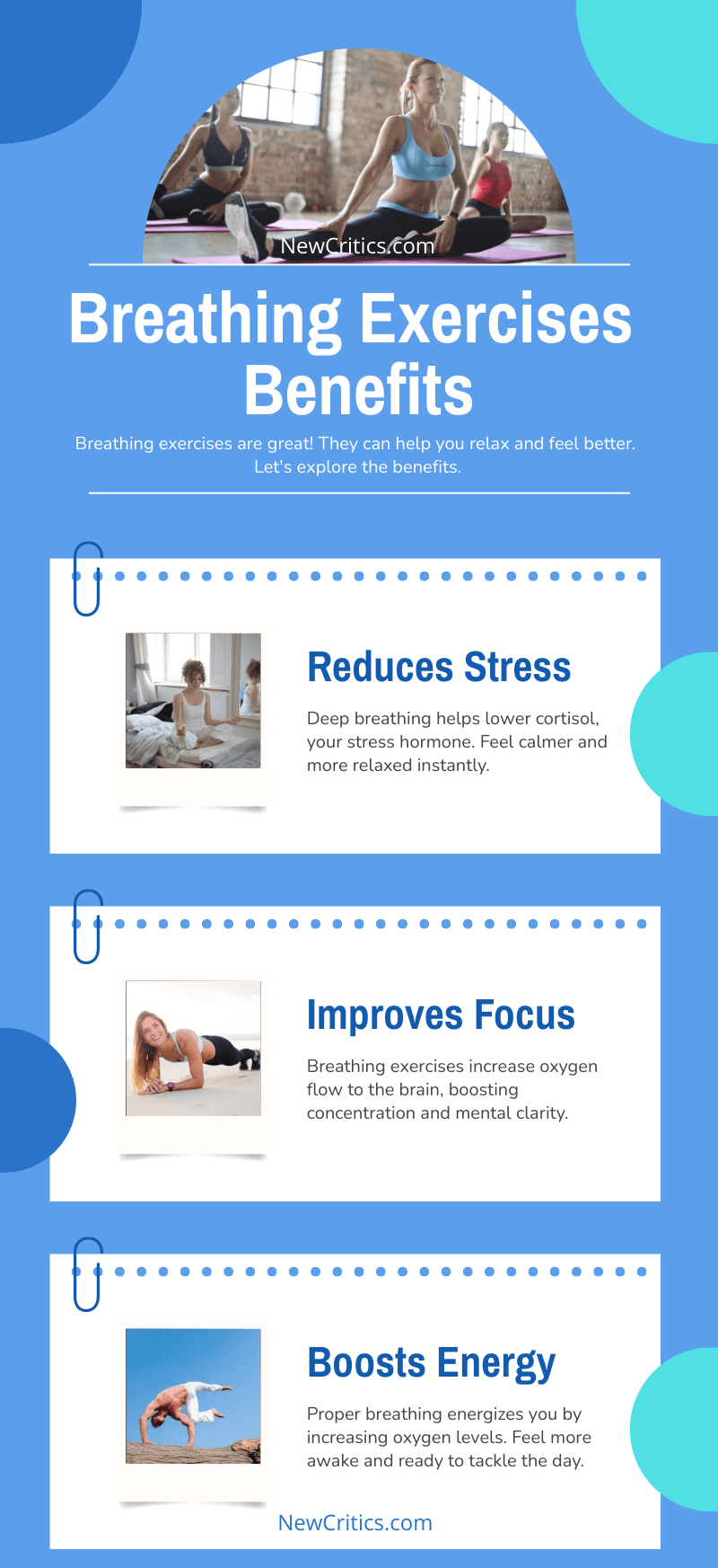 Benefits of Breathin Techniques Infographic
