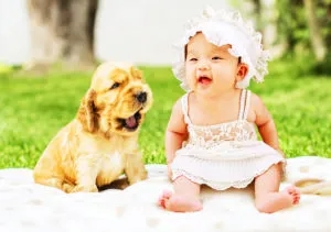 Baby and Dog