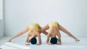 Prasarita Padottanasana Wide Legged Forward Bend Yoga / Canva