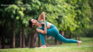 Revolved Side Angle Pose Parivrtta Parsvakonasana / Canva