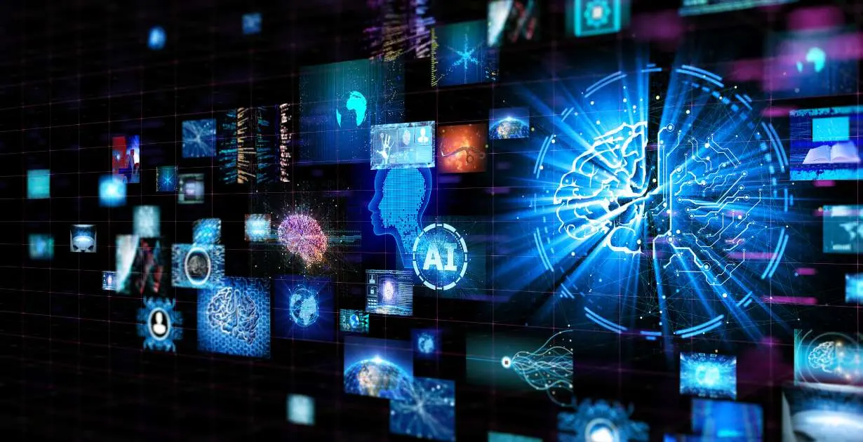 AI as a learning system based on experiences and patterns in data / Canva