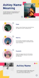 Ashlley Meaning Name Inforgrphic