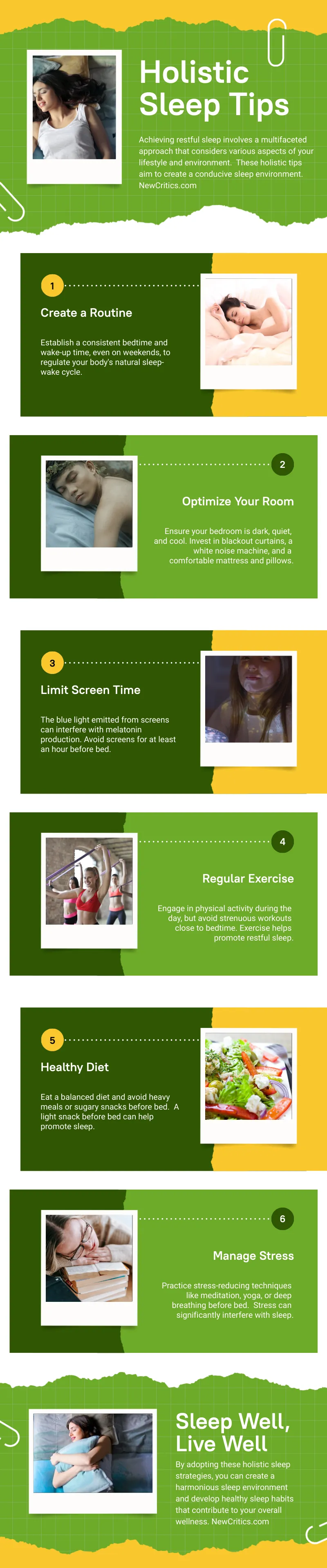 Holistic Sleep Tips Inforgraphic