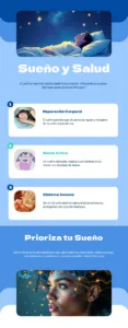 Sueño en la salud holística Infografia
