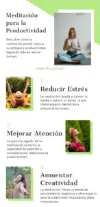 Meditación para la Productividad Infografia