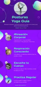 Guía Simple para Mantener Posturas de Yoga Infografia